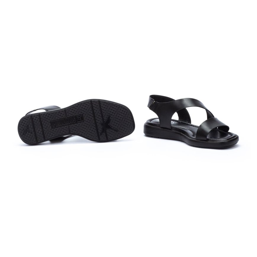 Women's Pikolinos CALELLA Flat Sandals Black | NZ H135Q89